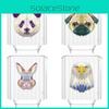 Thickened Polyester Bath Curtain Animal Digital Print Bathroom Door Easy Clean