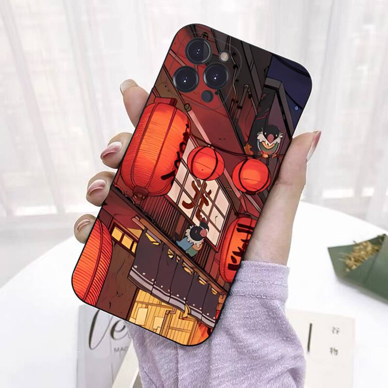 Japanese Style Art Phone Case For iPhone 8 7 6 6S Plus X SE 2020 XR XS 14 11 12 13 Mini Pro Max Mobile Case
