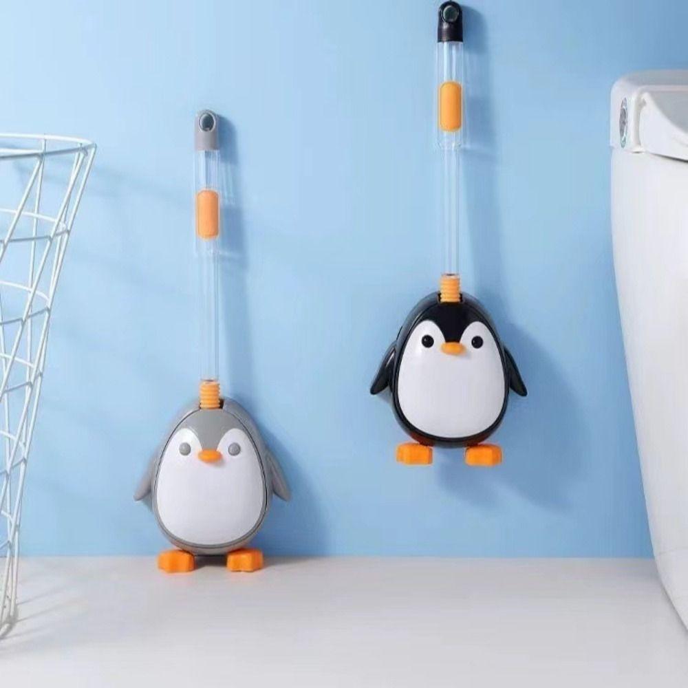 

Wall Mounted Silicone Toilet Scrubber Toilet Cleaner with Holder Cleaning Tools