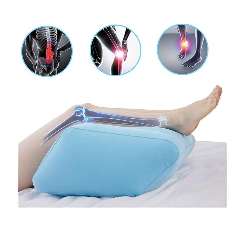 Hot Sale Leg Elevation Inflatable Foot Rest Pillow Pvc Under Inflatable Leg Pillow for Sleeping