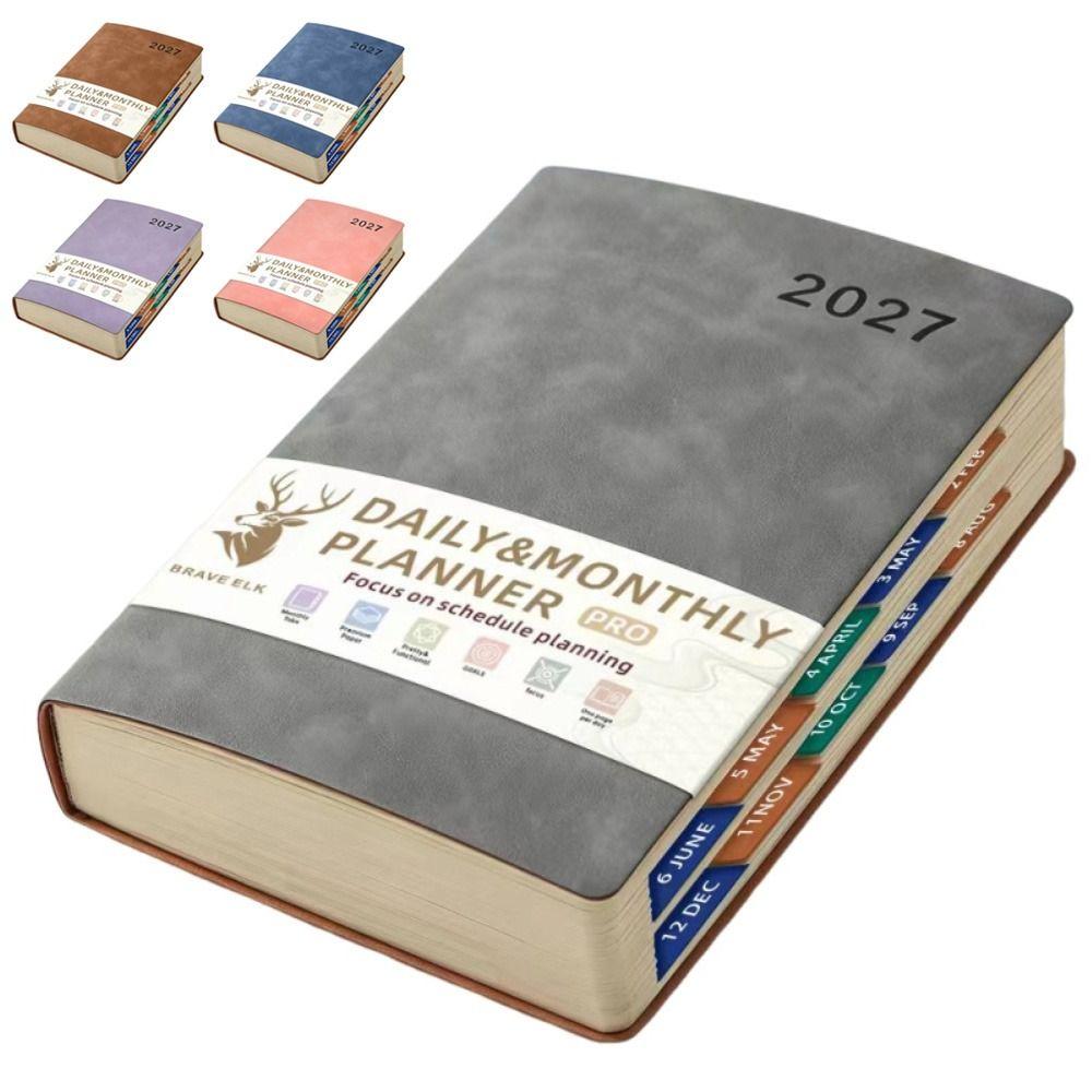 English 2027 Schedule Planner Notepad 12 Months To-do List Notebook  School Office Supplies