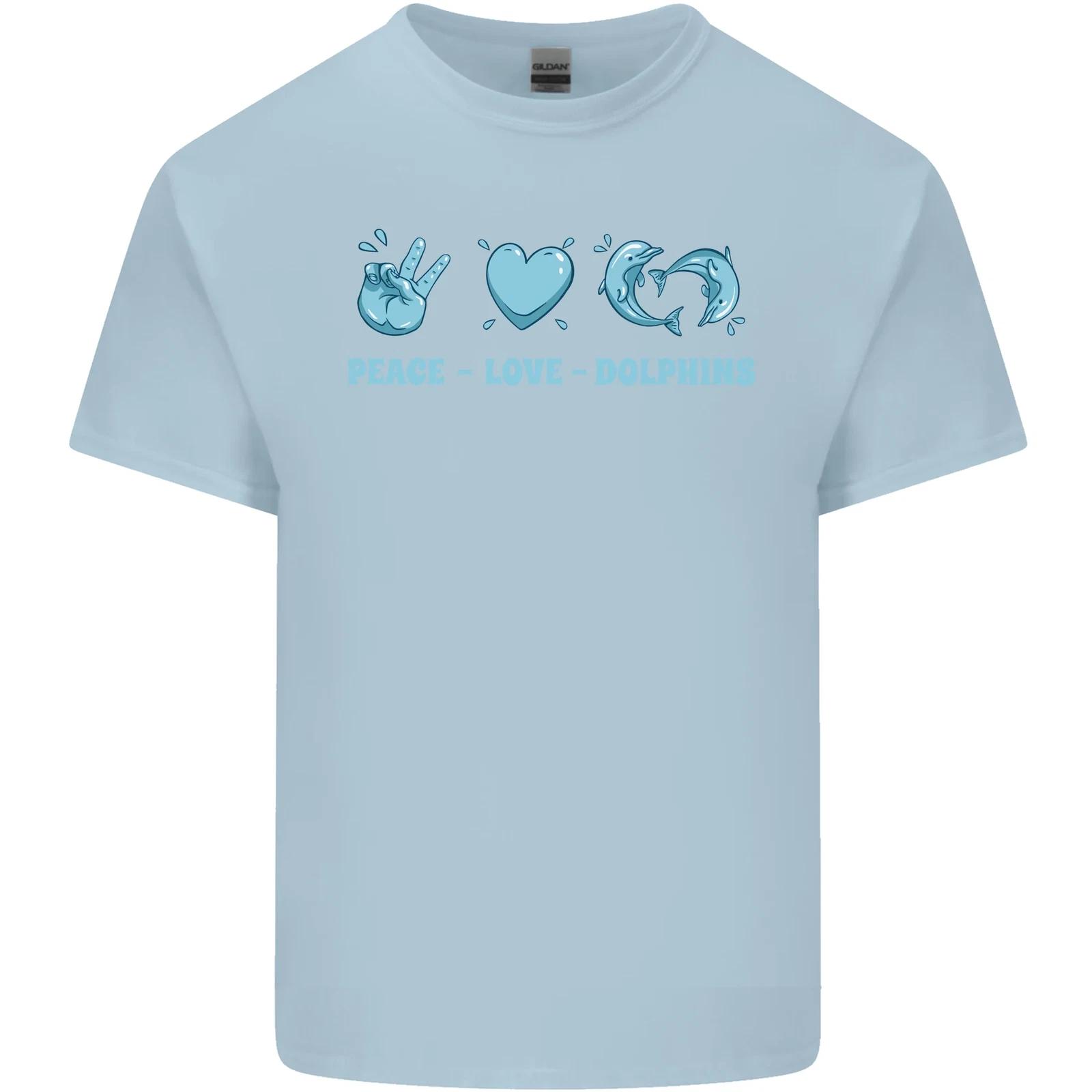 Peace Love Dolphins Kids T-Shirt Childrens M