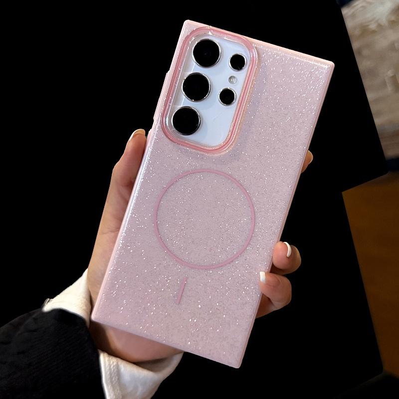 Glitter Bling Magnetic Wireless Charging Soft Case For For Samsung Galaxy S26 S25 Ultra S24 Ultra S23 Silicone Shockproof Cover