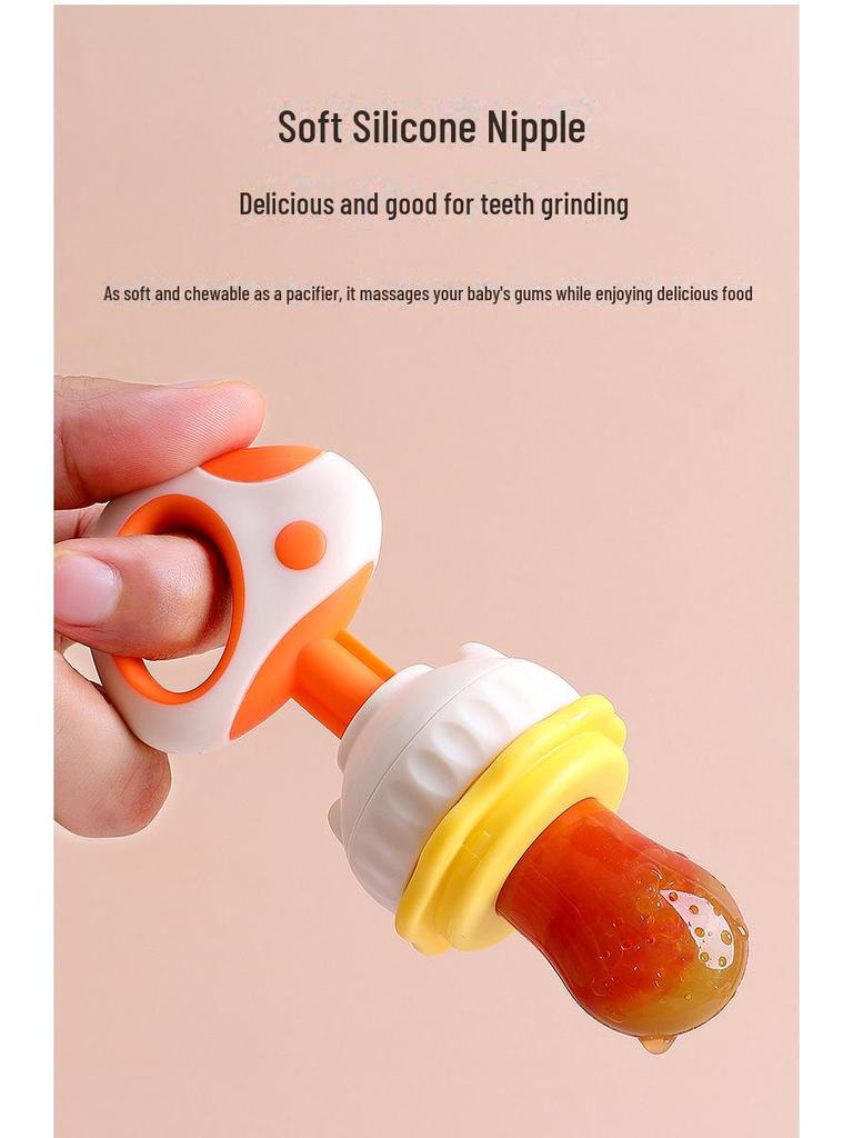 Baby Fruit & Veggie Teether: Chew Bag & Teething Stick for Food Supplement