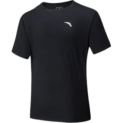 Breathable Solid Color Comfortable Casual Round Neck Short Sleeve T-Shirt Men Tops Basic-Black 952527113-6