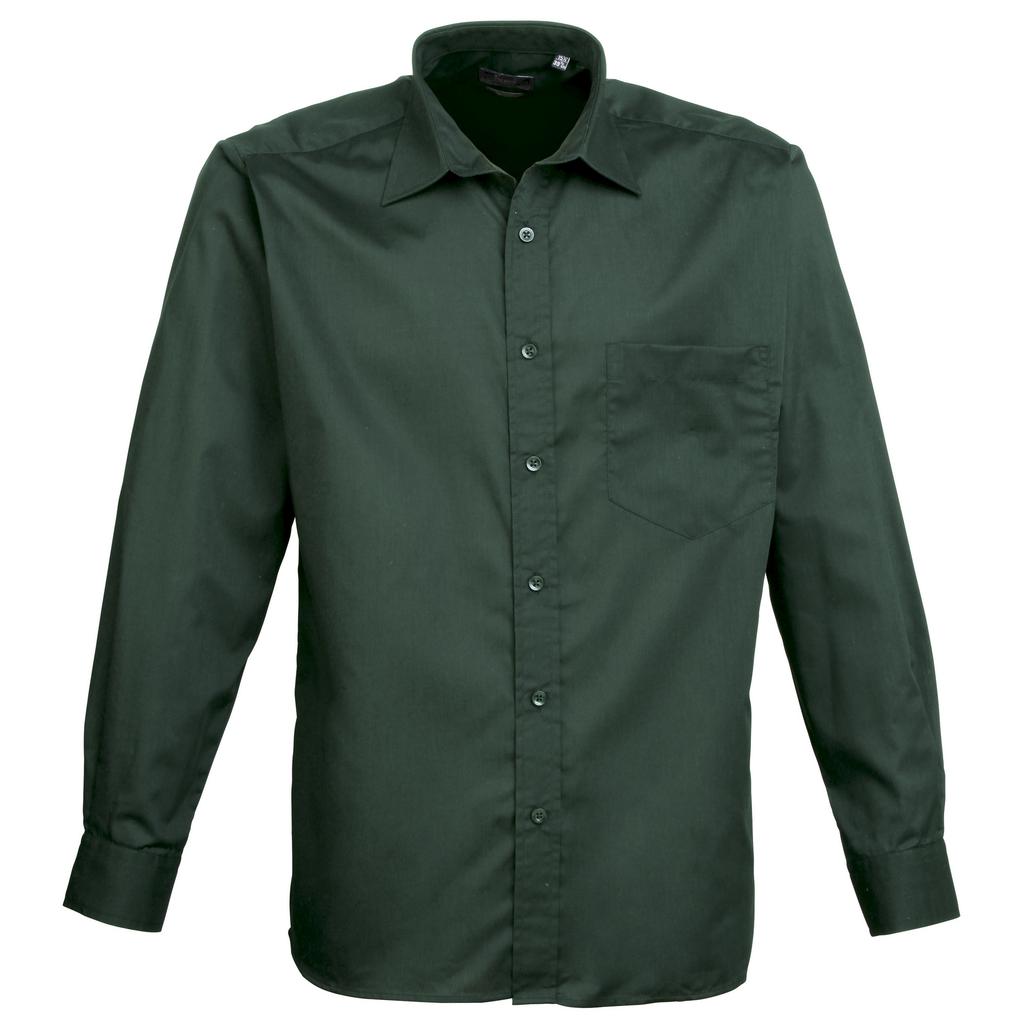 Premier Mens Premier Poplin Long-Sleeved Formal Shirt