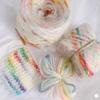 50g Fir de Lână Vopsit Segmentat, Fir Colorat cu Schimbare Graduală Tip Spray, Lână Cașmir Mohair, Eșarfă Tricotată Manual, Pulover, DIY Tricotat și Croșetat