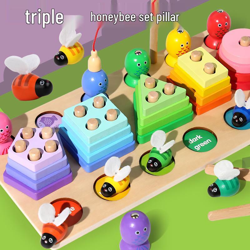 

Монтессори игрушка для сопоставления цветов пчелы - Тренировка мелкой моторики для детей