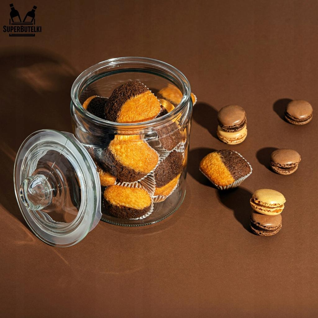 Set - 2x Glass Jar 2 L with Glass Lid