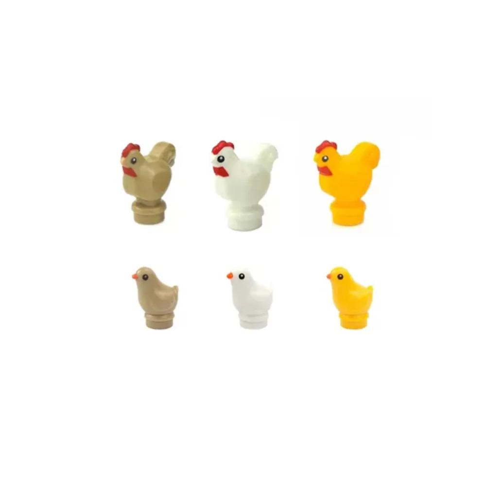 MOC City Animal Building Block Model Character Farm Accessories Goose Pig Dog Orangutan Cheetah Shark Zoo Brick Toy Gifts X014