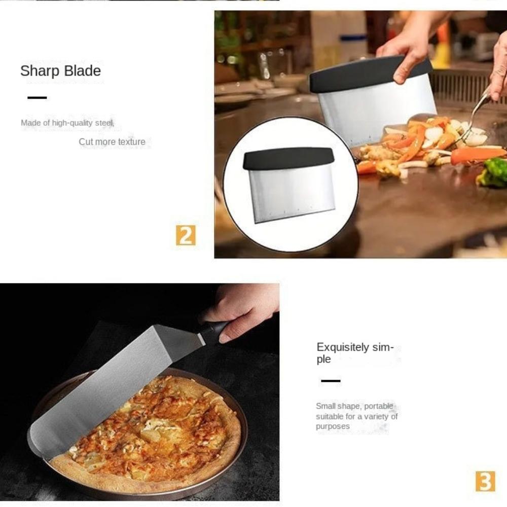 Stainless Steel Teppanyaki Scraper Non-Stick Cooking Spatula Steak Fried Shovel  Outdoor BBQ