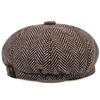 Mode Wolle Newsboy Caps Herren Herringbone Schiebermützen Frauen Männer Britische Maler Hüte Weiche Herbst Winter Caps Hüte Casquette