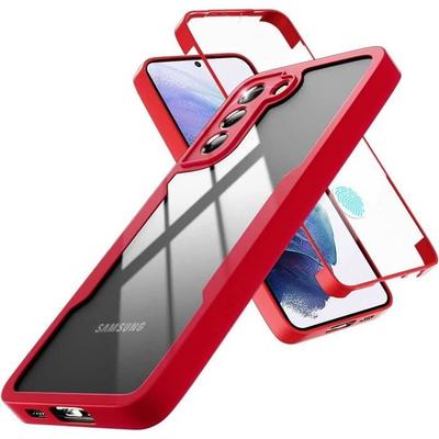 Case - BOOLING - for Samsung S21 - Red - Rigid - Anti-Scratch - Reinforced Edge