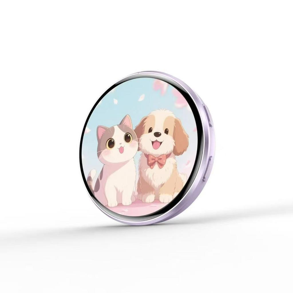 Dynamický elektronický anime e-odznak displej pin fototag chytrý kybernetický odznak 1,7palcový HD displej Bluetooth elektronická zobrazovací obrazovka
