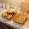 Plastic Hand Woven Storage Basket Large Capacity Fruit Plate Retro Bread Storage Tray Picnic