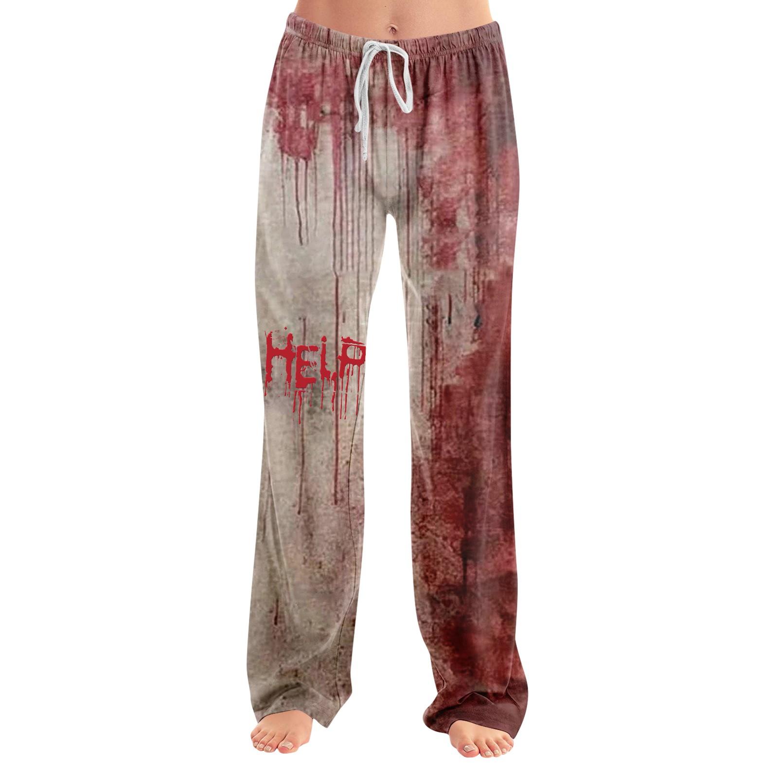 

Женские пижамные штаны, одежда для сна, повседневные брюки с эластичной резинкой на талии, удобные прямые свободные брюки для йоги XXL киноварь