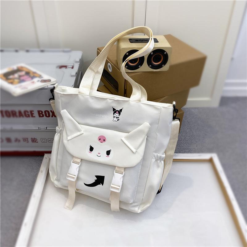 New student trend cartoon large capacity women's shoulder messenger bag versatile commuter tote bag tote bag