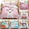 Llama Cute Alpacas Comfortable Duvet Quilt Cover Pillowcase Bedding Set Children Bedroom Decoration Home Textile