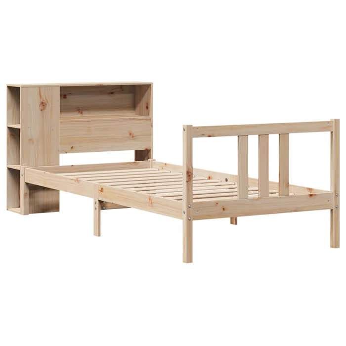 VidaXL Lit bibliothèque sans matelas 75x190 cm bois de pin massif 3322291