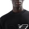 EMPORIO ARMANI Double-jersey Sweatshirt With Embossed Oversized Eagle On A Chevron Background 6D1M76-1JHSZ-0999