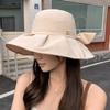 Bucket hat women's new fashion face covering sunscreen basin hat spring and summer outdoor eaves UV protection versatile sun hat