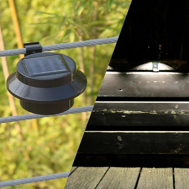 Outdoor Solar Gutter Lights 3 9 LEDs Fence Light Waterproof Security Lamps For Eaves Garden Landscape Pathway B Solar Lights