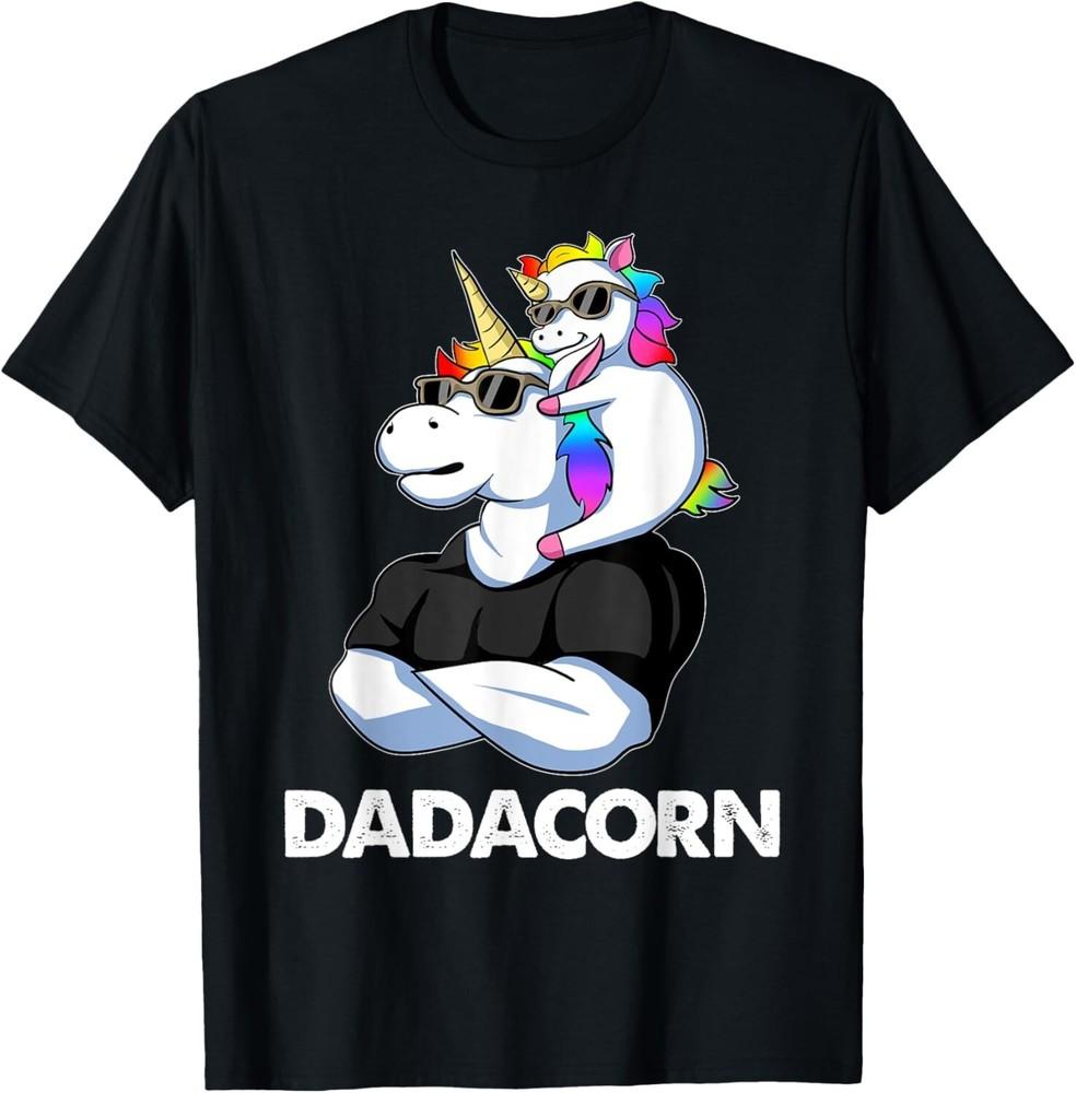 

Dadacorn - Unicorn Dad and Baby Christmas Papa Father s Day Gift Unisex T-Shirt M