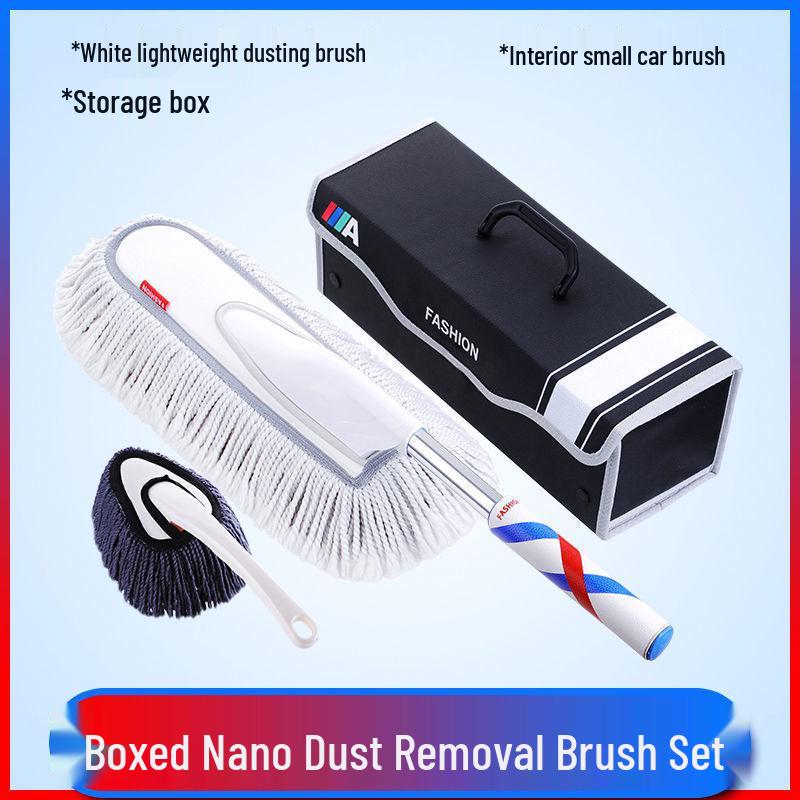 Telescopic Lint-Free Car Cleaning Mop with Soft Bristles