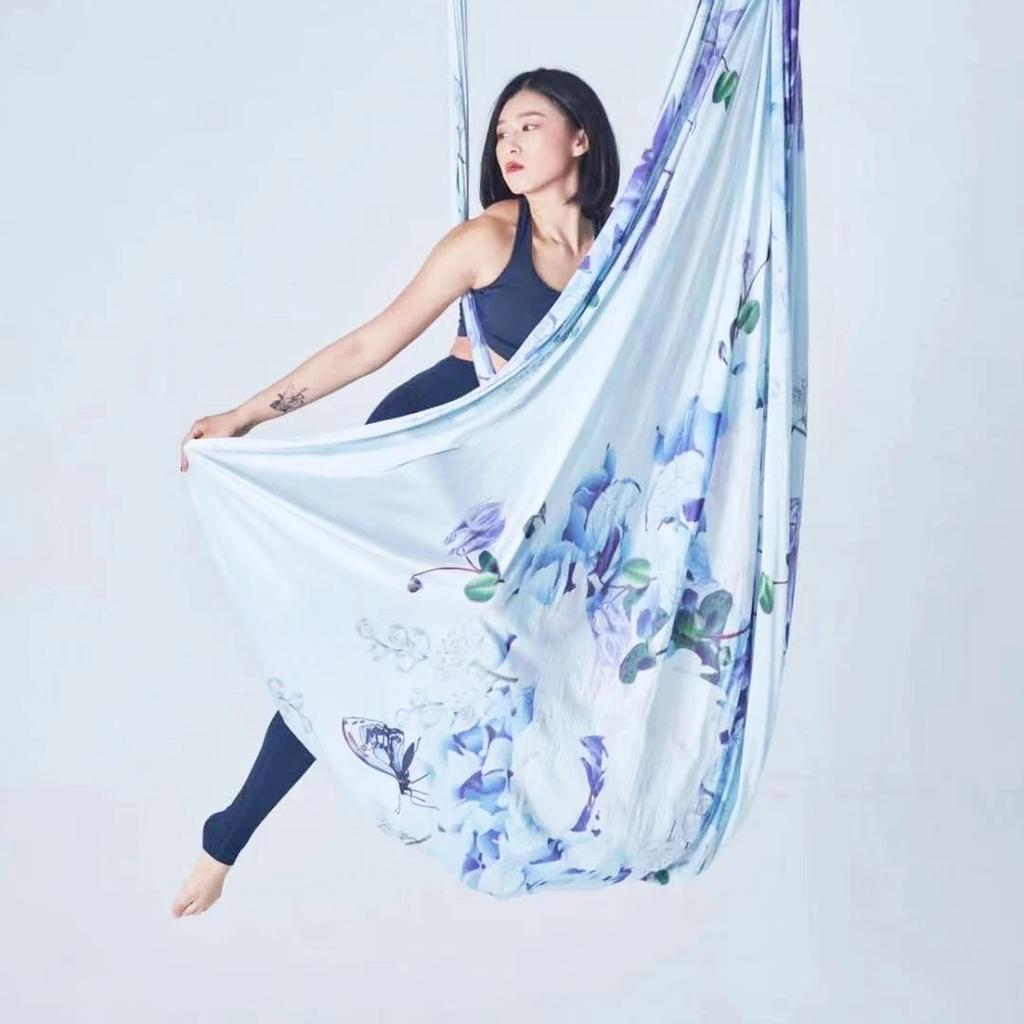 2026 New Aerial Yoga Hammock Fabric Flying Pilates Yoga Swing Silk Aerial Anti-Gravity Traction Device Fitness Yoga Home Gym