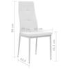 VidaXL 6x Dining Chair Artificial Leather White Kitchen Chairs 275436