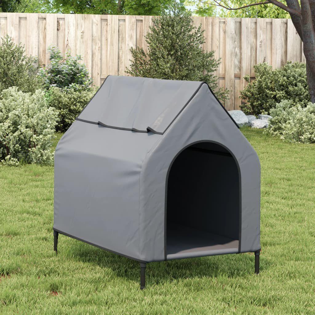 vidaXL Dog Kennel, Light Gray, Oxford Fabric and Steel