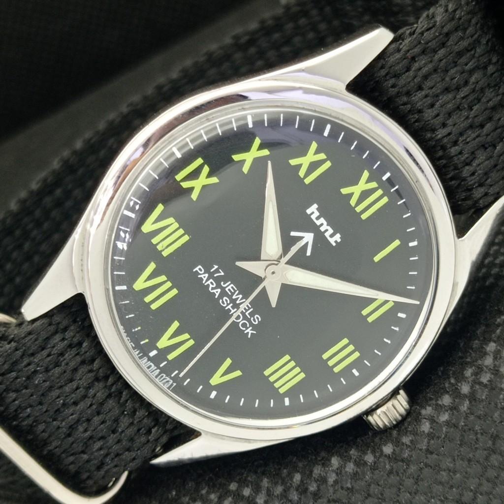 

USED HMT MILITARY INDIAN MENS MECHANICAL WATCH a306786-1 Sku583d-a306786