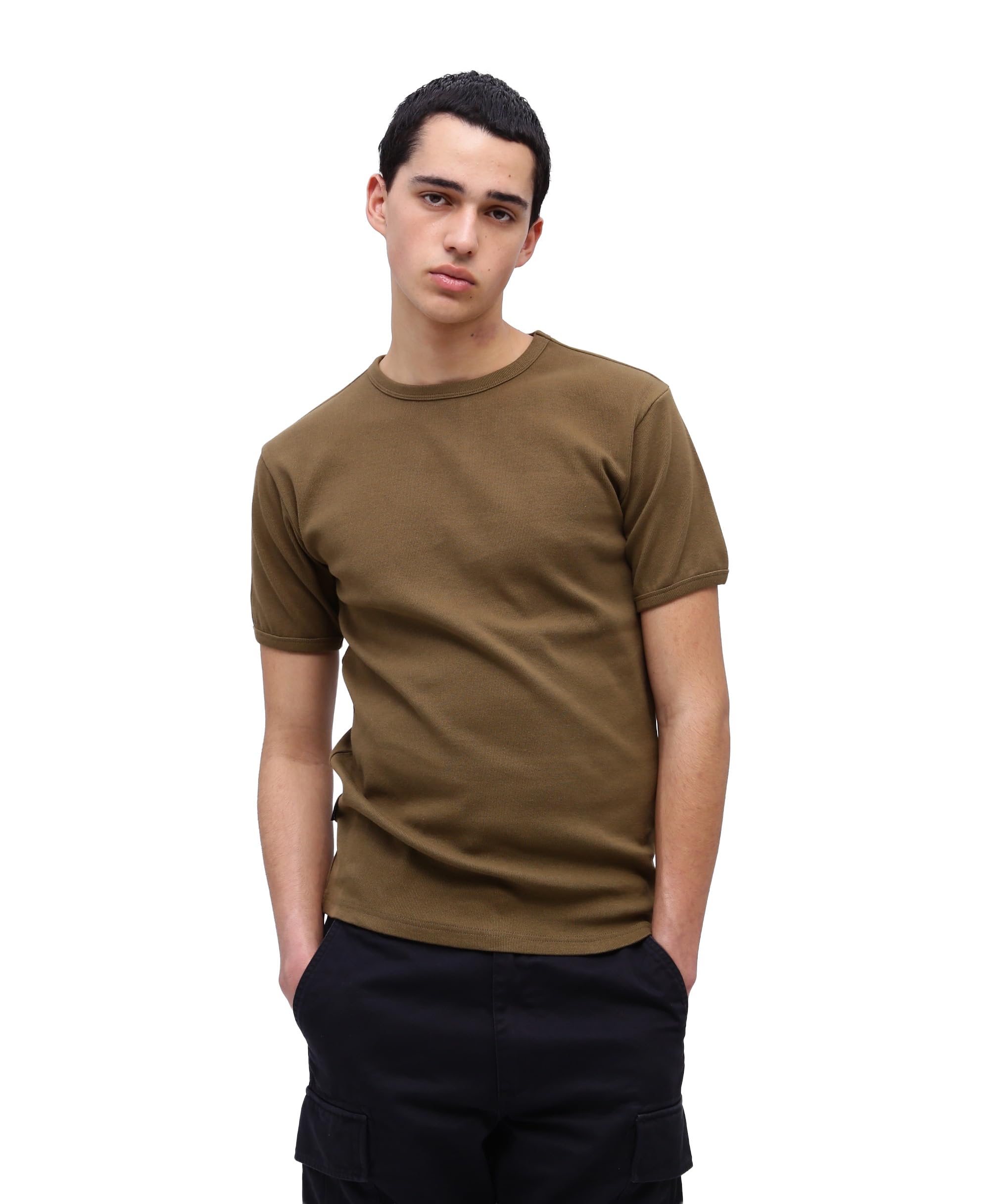AVIREX DAILY RIB CREWNECK TEE 6143502 men s XL 075 OLIVE
