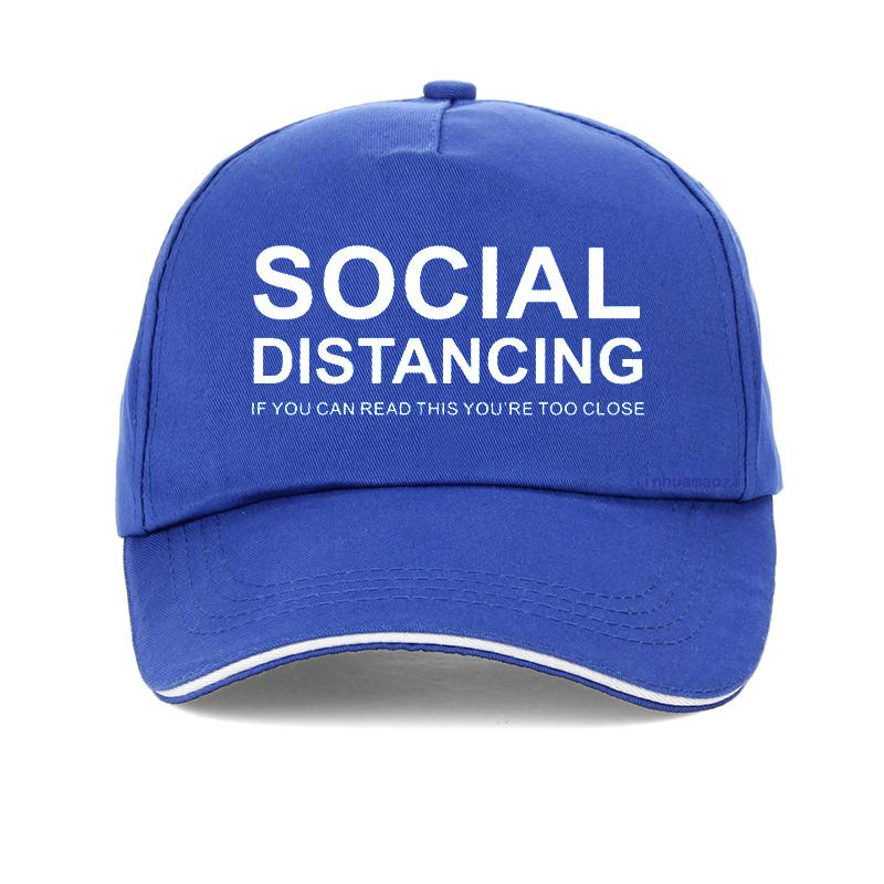 SOCIAL DISTANCING IF YOU CAN READ THIS YOU'RE TOO CLOSE Letter Women Summer Baseball Cap adjustable snapback hat