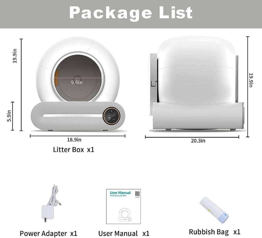 Caixa De Areia Para Gatos Autolimpante, Modelo De Caixa AutomáTica Anti-BeliscãO Para VáRios Gatos, Robô De Areia Para Gatos Grande