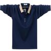 New Autumn Men's Polo Shirt Long Sleeve Business Work Shirts Male Pocket Soild Color Casual Plus-Size 6XL Clothing Men Tops