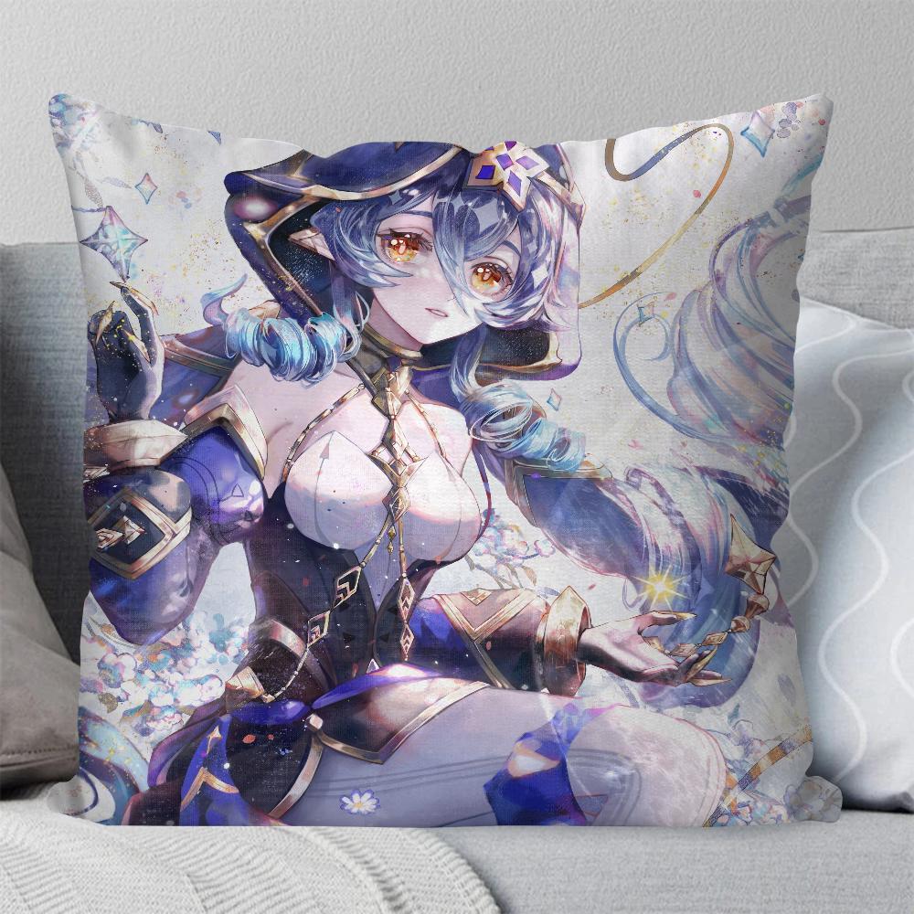 Layla Anime Game Genshin Impact Pillow Case Square Pillow Bedroom Sofa Leisure Comfort Cushion Living Room Home Decoration 40X40