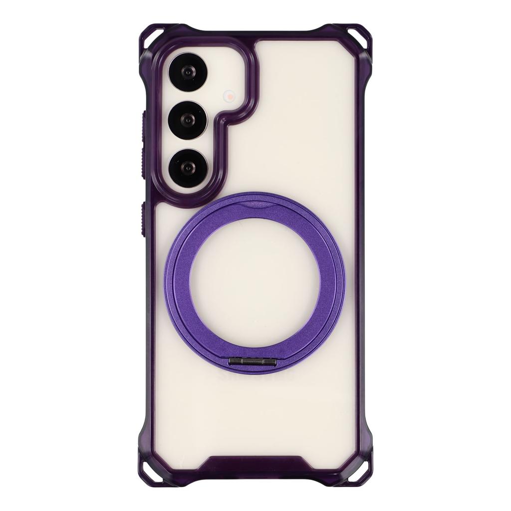 For Samsung Galaxy S25/S24 Magnetic Case Ring Kickstand TPU+PC Phone Cover