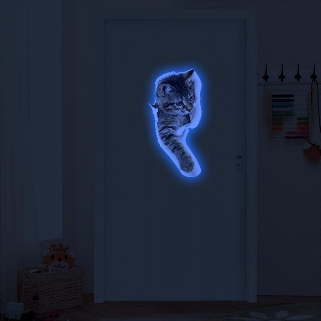 Cartoon Animals Cute Wall Stickers Removable Vinyl Cats Wallpaper Murals 3D Art Home Decor Decal For Bedroom