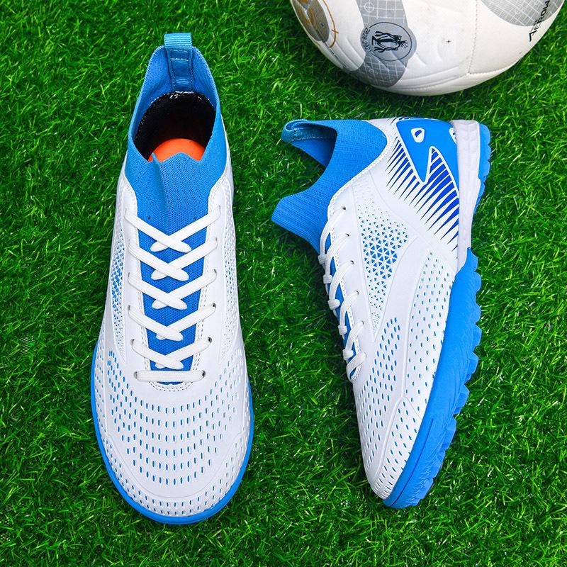 High Top Football Shoes Boys and Girls Teen Students Game Training Shoes TF Shredded Nails Artificial Football Sneakers