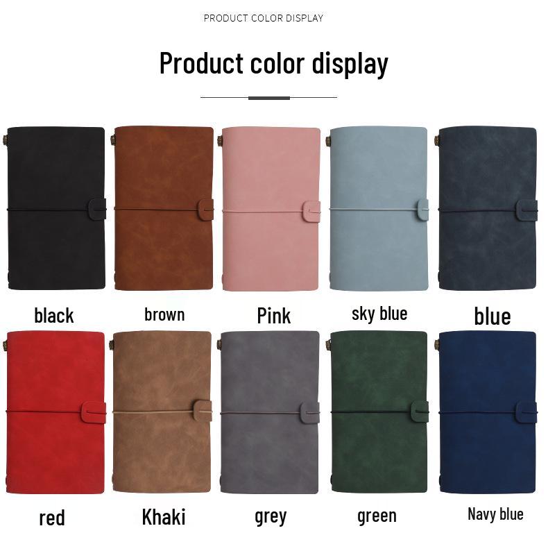 Diário de Viagem Vintage de Folhas Soltas - Capa Mole, Caderno Diário com Encadernação por Carimbo