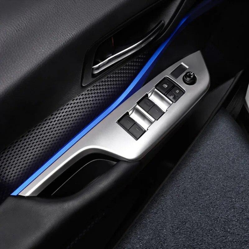 

Для Toyota C-HR CHR 2016 2017 2018 панель стеклоподъемника рама охватывает панель стеклоподъемника Стайлинг автомобиля автомобильные аксессуары silver 4PC