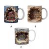Library Bookshelf 3d Pattern Mug Old Book Water Cup Drinking Ceramic Gift Cups