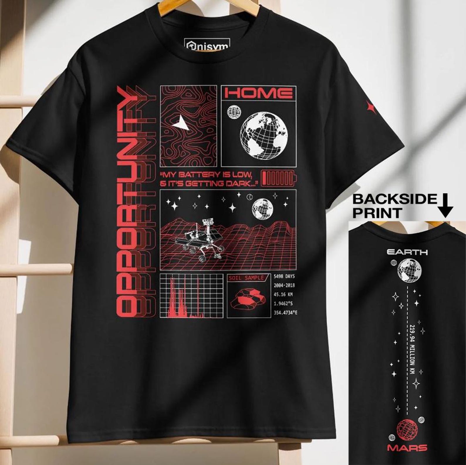 Opportunity Space Shirt [Large Front Print, Spine Print] L