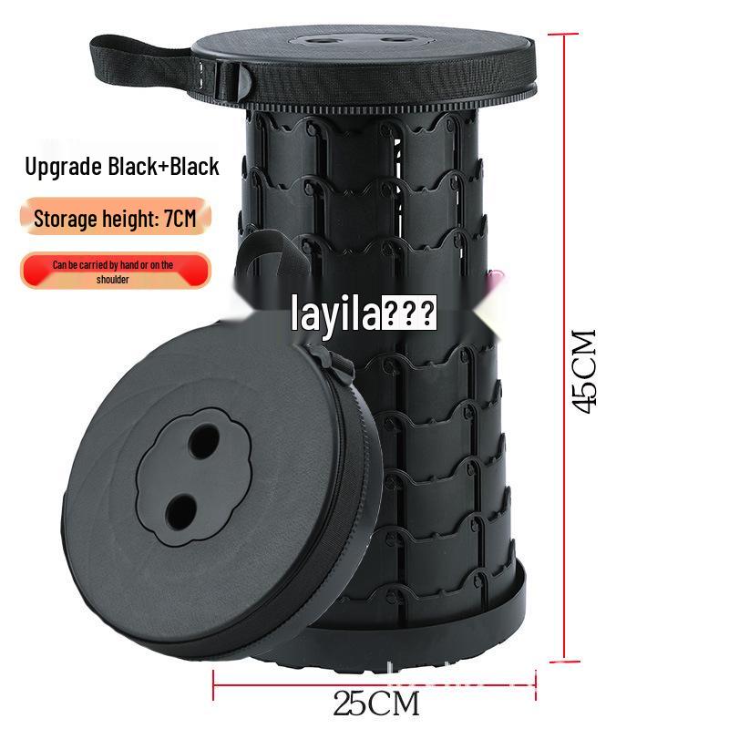 Rainbow Telescopic Adjustable Folding Stool for Leisure, Fishing, and Household Use