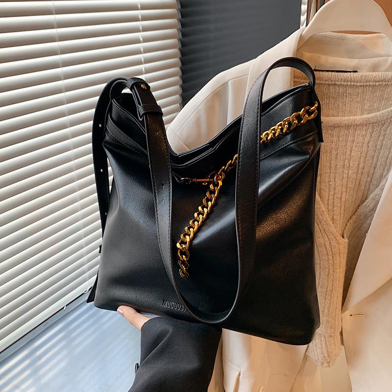 

Сумка-ведро через плечо Pure Color, вместительная, в которую можно положить iPad (30cm<Max Length<50cm)