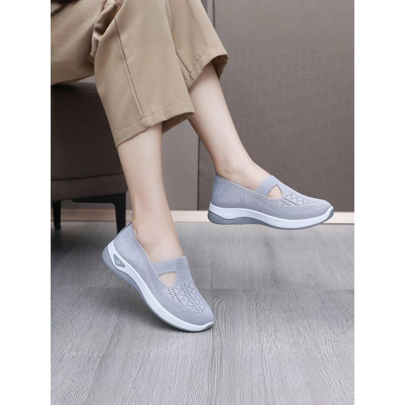 Big Size Casual Shoes,Comfortable Women's Cloth Shoes,Stirrup Flyweave Shoes,Breathable Lightweight Shoes