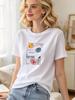 New York Print Casual Soft Comfortable Short Sleeve Fashion Versatile Daily Basic Top for Men Women