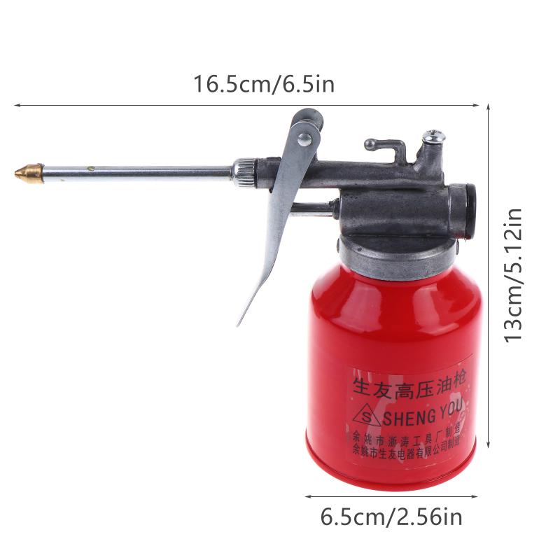 250ML Thumb Pump Oil Can Spout Manual High Pressure Oiler Pot for Workshop Car Maintenance Lubrication Tasks