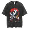 T-shirt Stampata Mustang Roy Anime Fullmetal Alchemist Uomo Donna Estate Larga Grafica T-shirt in Cotone Lavato